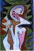 Ernst Ludwig Kirchner Lovers (The kiss) oil painting reproduction